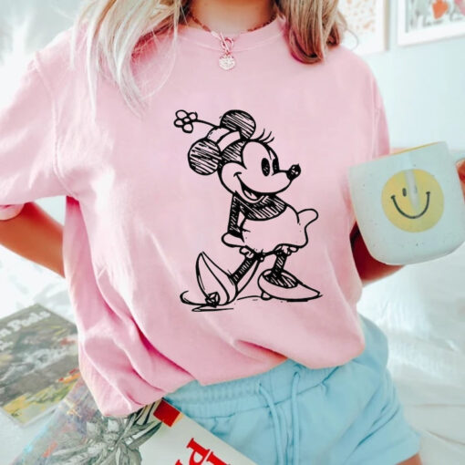 Disney Mickey Minne Sketch Comfort Colors® Shirt, Disney Family Trip Shirt, Disney Vacation Shirt, Disneyworld Shirt