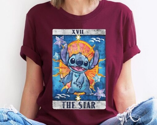 Stitch Star The Sun Tarot Card Shirt / Disney Lilo and Stitch T-shirt / Disney Birthday / Walt Disney World