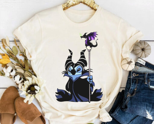 Stitch Cosplay Maleficent Murphy Dragon Shirt / Evil Fairy Stitch Sleeping Beauty T-shirt / Fantasmic