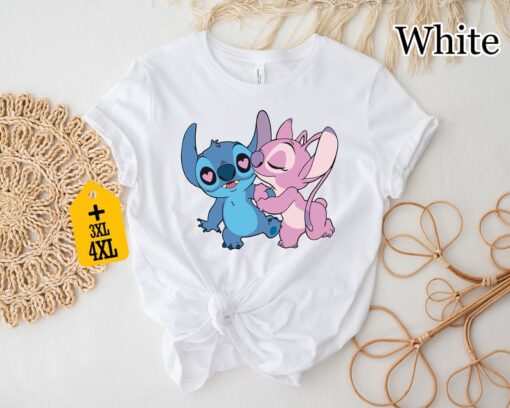 Stitch And Angel Shirt, Disney Shirt, Disney Animal Shirt, Cute Disney Shirt, Disney World Shirt, Disneyland Shirt