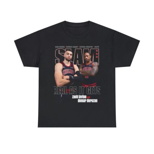 Zach Lavine and DeMar DeRozan Chicago Bulls NBA Slam Cover Tee