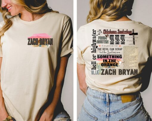 American Heartbreak Album Cover Printed Front And Back Shirt, Zach Bryan 90s Rap Shirt, Zach Bryan Album Merch