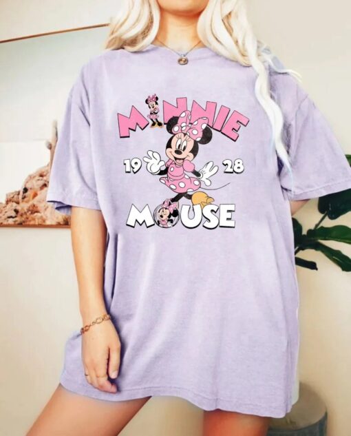 Disney Minnie Mouse 1928 Comfort Colors® Shirt, Disney Girls Shirt, Disney Aesthetic Shirt, Disneyworld Shirt, Women Shirt