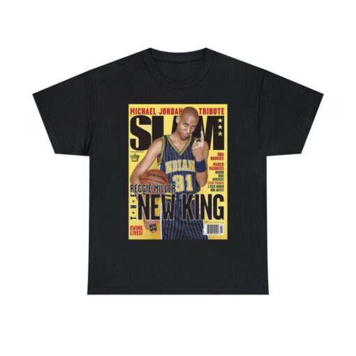 Reggie Miller Indiana Pacers NBA Slam Cover Tee Shirt