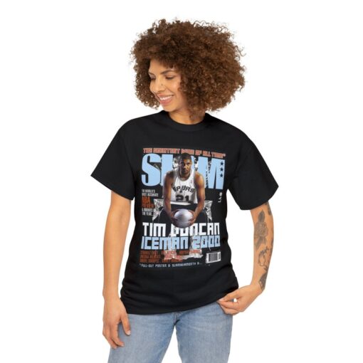 Tim Duncan San Antonio Spurs NBA Slam Cover Tee Shirt