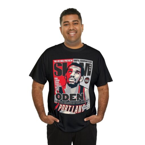 Greg Oden Portland Trailblazers NBA Slam Cover Tee Shirt