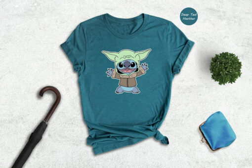 Stitch Dressed as Grogu Shirt, Disney Stitch Shirt, Star Wars Shirt, Disney World Shirt, Mandalorian Shirt, Cute Stitch Shirt