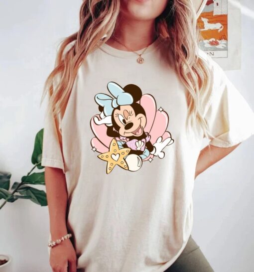 Disney Minnie The Little Mermaid Comfort Colors® Shirt, Princess Ariel, Hawaiian Shirt, Disneyworld Shirt