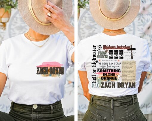 American Heartbreak Album Cover Printed Front And Back Shirt, Zach Bryan 90s Rap Shirt, Zach Bryan Album Merch