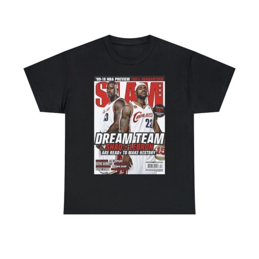 Shaquille O'Neal LeBron James Cleveland Cavaliers Slam Cover NBA Tee Shirt