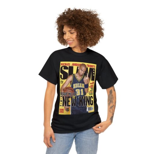 Reggie Miller Indiana Pacers NBA Slam Cover Tee Shirt