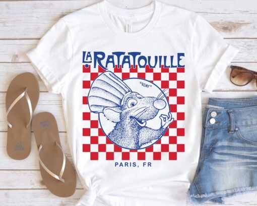 Disney Pixar Ratatouille Remy Paris Anyone Can Cook Retro Shirt, Remy's Ratatouille Adventure Tee