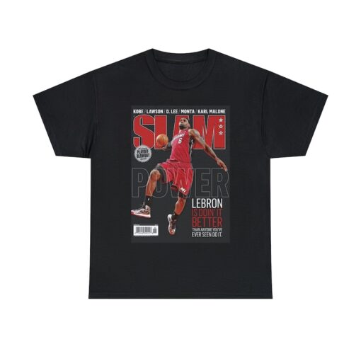 LeBron James Miami Heat NBA Slam Cover Tee Shirt