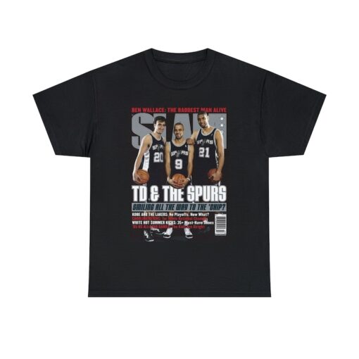 Tim Duncan and Tony Parker San Antonio Spurs NBA Slam Cover Tee Shirt