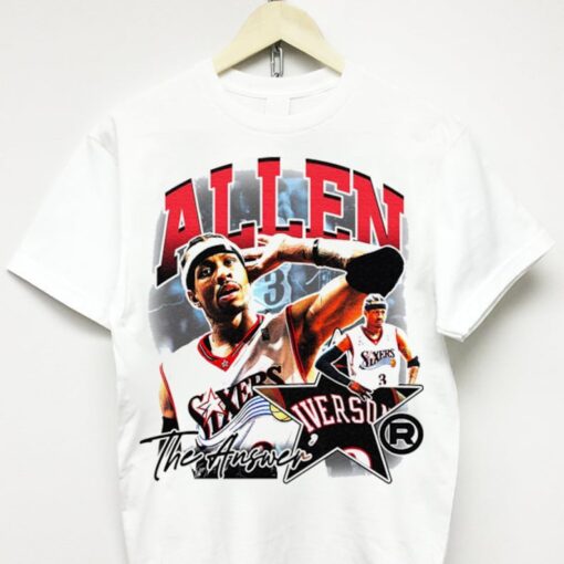 ALLEN IVERSON T-SHIRT vintage rap tee merch tour concert dennis rodman travis scott drake jordan kanye 90's ja morant