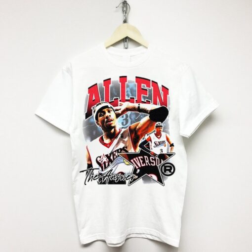 ALLEN IVERSON T-SHIRT vintage rap tee merch tour concert dennis rodman travis scott drake jordan kanye 90's ja morant