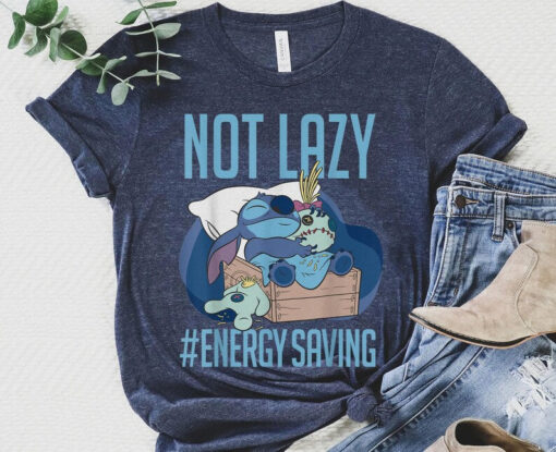 Cute Stitch Not Lady Energy Saving Shirt / Lilo & Stitch Day Jun 26th T-shirt / Walt Disney World Trip / Disneyland Outfits