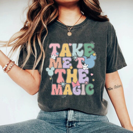 Disney Take Me To The Magic Comfort Colors® Shirt, Colorful Vacay Shirt, Disney Aesthetic Shirt, Disneyworld Shirt