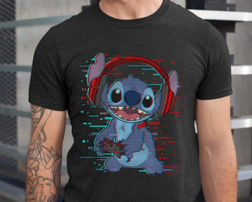 Stitch Gamer Glitch Headset And Controller Shirt / Lilo & Stitch Day Jun 26th T-shirt / Walt Disney World Trip