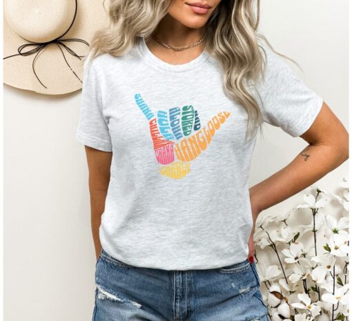 Shaka Hand T-Shirt: Ohana, Aloha, and Chillax Vibes - Outdoor Shirt - Beach, SUP, Surf, Beach Shirt, Adventure Shirt