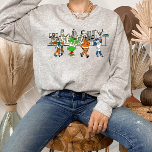 Philadelphia Skyline Sport Art Sweatshirt, Philadelphia Inspired "Philly Boys" Sweater, Philly Mascots Sweater