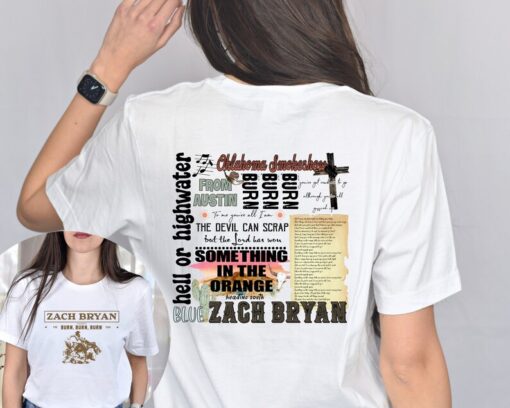 American Heartbreak Album Cover Printed Front And Back Shirt, Zach Bryan 90s Rap Hoodie, Zach Bryan Album Merch