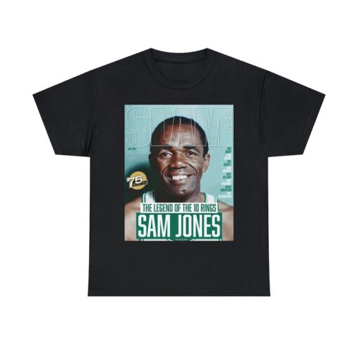 Sam Jones Boston Celtics NBA Slam Cover Tee Shirt