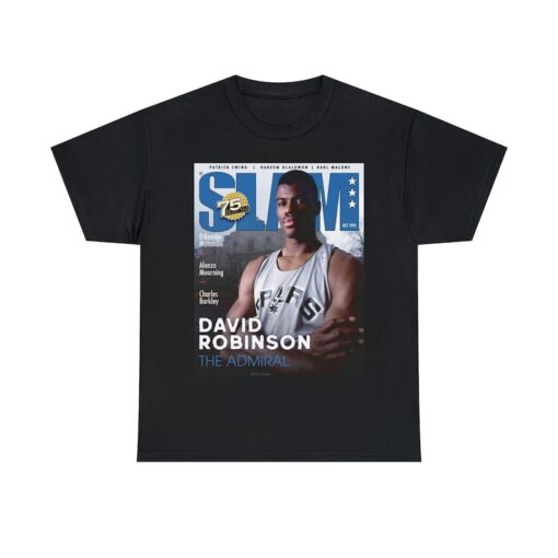 David Robinson San Antonio Spurs NBA Slam Cover Tee Shirt