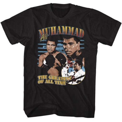 Muhammad Ali The Greatest of all Time Collage Black Shirts