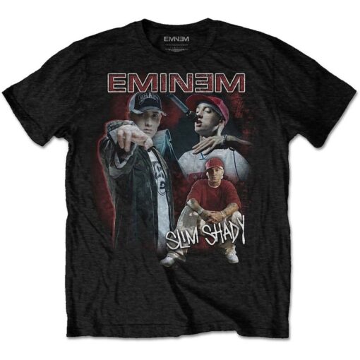 Eminem Slim Shady Collage Images 2 OFFICIAL Tee T-Shirt Mens Unisex