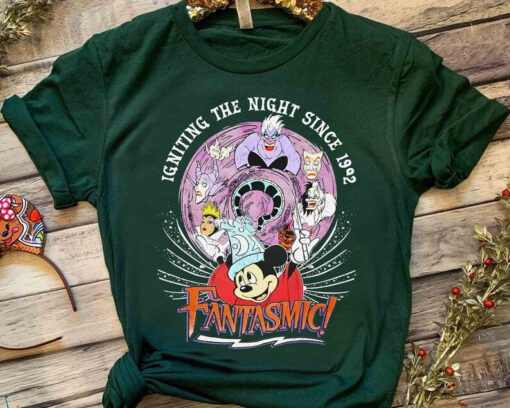 Disney Fantasia Sorcerer Mickey Mouse Magic Wizard Stay Magical Retro Shirt, Fantasmic Villains Hollywood Studios