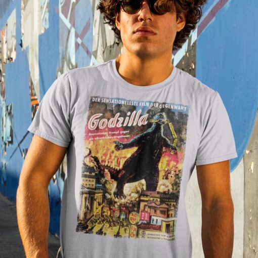 Godzilla T-Shirt, Godzilla German Movie Poster Shirt, Cult Favorites, Godzilla Monster Shirt, Great Gift for Film Fans