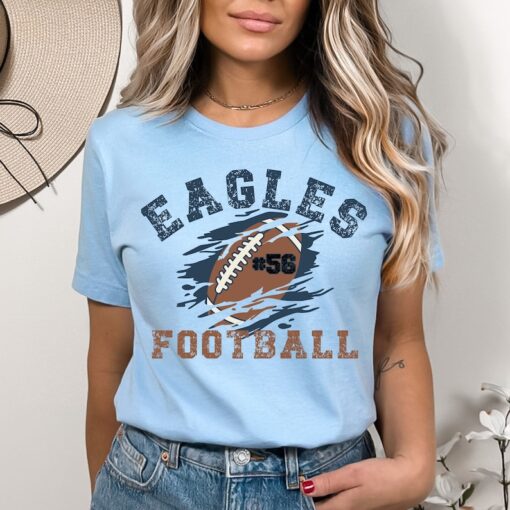 Custom Football Shirt, Personalized Football Mom Shirt, Football Fan Shirt, Football Number Shirt