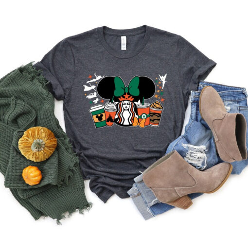 Disney Thanksgiving Shirt, Disney Thanksgiving T-shirt, Minnie Ear Thanksgiving Shirt, Disney Coffee Shirt