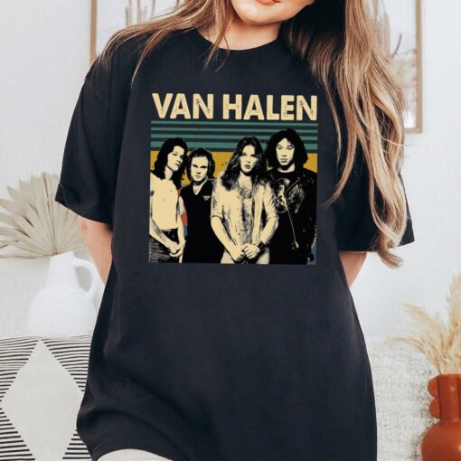 Van Halen Vintage T-Shirt, Van Halen Shirt, Concert Shirts, Gift Shirt For Friends And Family