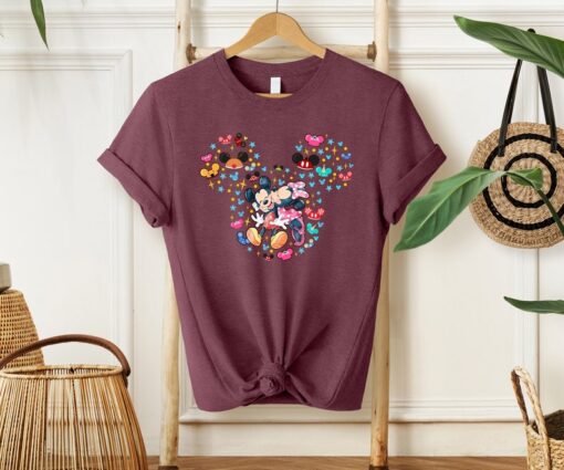 Mickey and Minnie Shirt, Mickey Ears Shirt, Disney Shirt, Disney Birthday Shirt,Disneyland Shirt, Disney Valentine Shirt, Disneyworld Shirt