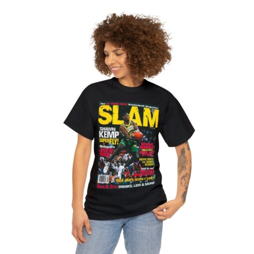 Shawn Kemp Seattle Supersonics NBA Slam Cover Tee Shirt