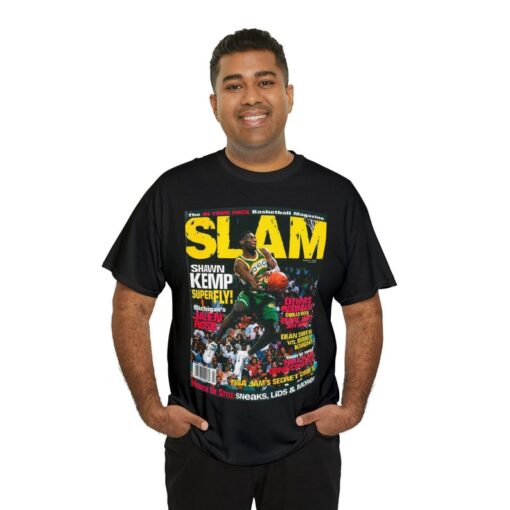 Shawn Kemp Seattle Supersonics NBA Slam Cover Tee Shirt