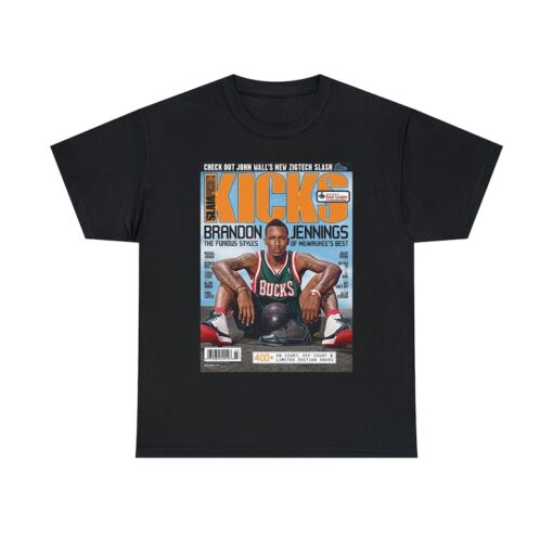 Brandon Jennings Milwaukee Bucks NBA Slam Kicks Cover Tee Shirt