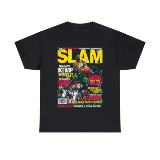 Shawn Kemp Seattle Supersonics NBA Slam Cover Tee Shirt