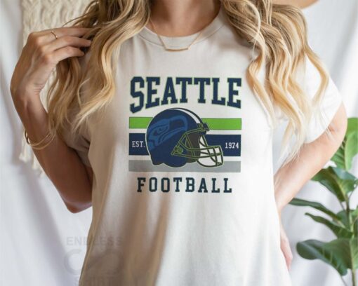 Seattle Football Shirt, Vintage Seattle Football Shirt, Seattle Tee, Retro Seattle Football, Seattle Football Fan Shirt