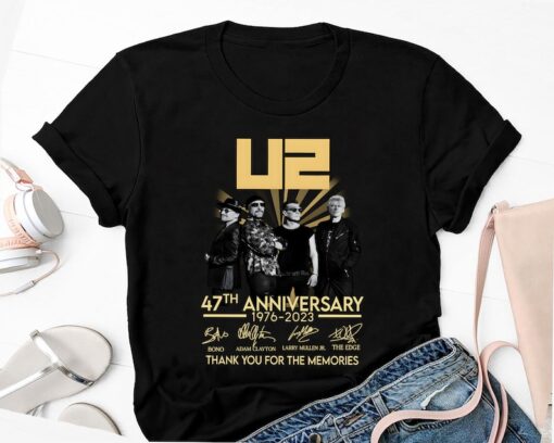 Signature 47 Years U2 Band Fan Gift Shirt, The Joshua Tree U2 Band Shirt, U2 Band Shirt, U2 Band Vintage Shirt