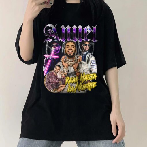 Anuel Vintage look Shirt, Retro Oversized Cute Fan Gift, 90s Graphic Unisex Tee, Anuel Merch, Graphic Inspired Shirt