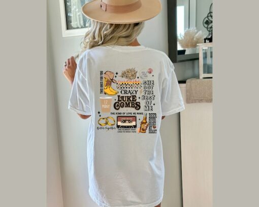 Combs Bullhead Shirt 2 Side, Country Music Shirt, Luke Combs World Tour 2022, Cowboy Combs, Luke Combs Fan, Cowgirl Tee