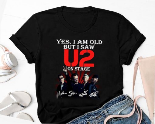 I Saw U2 On Stage Signature Shirt, The Joshua Tree U2 Band Shirt, Achtung Baby Tour 2023 U2 Band Shirt