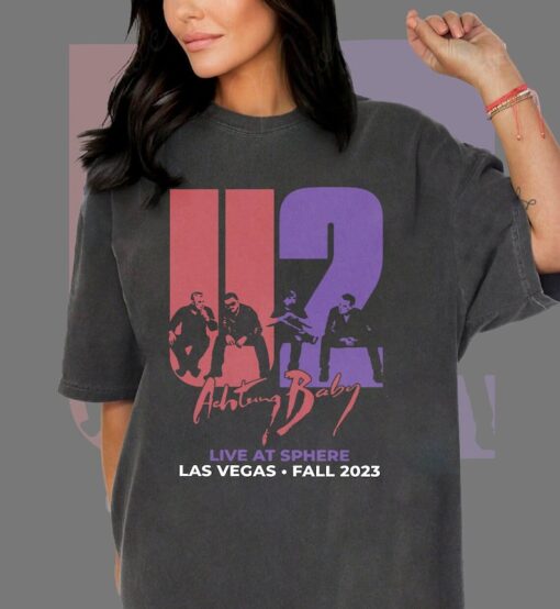 Comfort Color Las Vegas U2 Ultraviolet Sphere 2023, band concert, U2 Graphic music tshirt