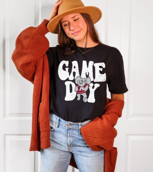 Game Day Shirt Retro Alabama Graphic Design shirt Distressed Bella Canvas t-shirt Football Fan Apparel College Gift Cute