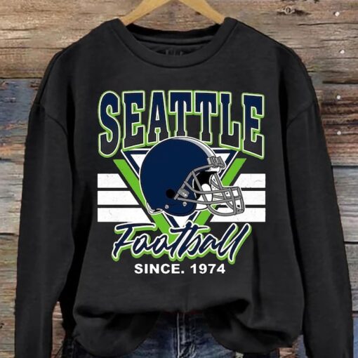 Seattle Football Crewneck, Seaha football Sweatshirt, Vintage Seattle Football Crewneck Sweatshirt, Seattle T-Shirt