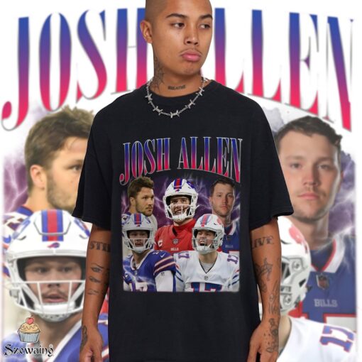 Josh Allen Bootleg Shirt, Josh Allen Sweatshirt, Hoodie, Football Shirt, Game Day Shirt, Vintage 90's Shirt, Unisex