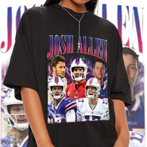 Josh Allen Bootleg Shirt, Josh Allen Sweatshirt, Hoodie, Football Shirt, Game Day Shirt, Vintage 90's Shirt, Unisex